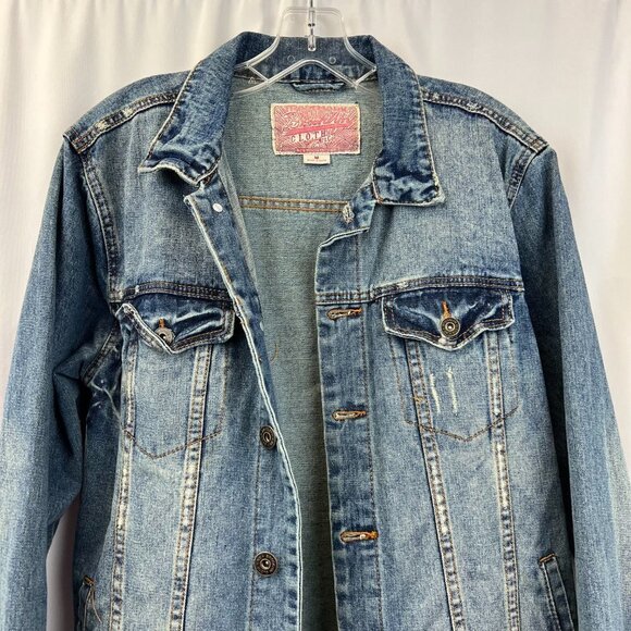 Brooklyn Cloth Womens Long Sleeve Collared Denim Button Front Jacket Size Medium - Picture 3 of 10